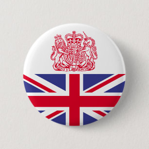 Brits wapen ronde button 5,7 cm