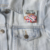 Brits Woord voor Gehakt Pies - BRILLIANT Vierkante Button 5,1 Cm (In situ)
