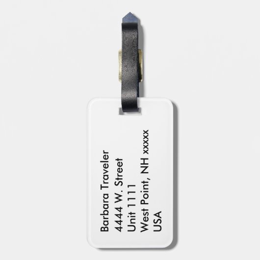 Brits zwarte en tantaarnschildklier bagagelabel (Achterkant verticaal)