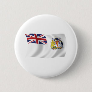 Britse Antarctische Vlag Knop Ronde Button 5,7 Cm