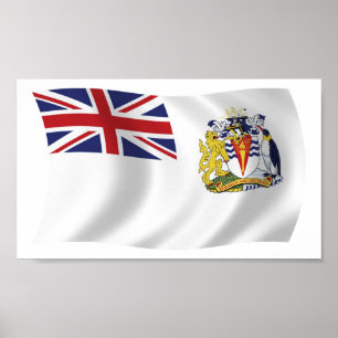 Britse Antarctische Vlag Poster Print
