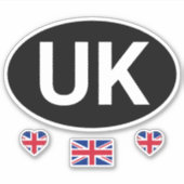 Britse autosticker reisset /British Union Jack/GB Sticker (Voorkant)