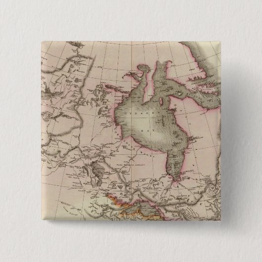 Britse bezittingen in Noord-Amerika Vierkante Button 5,1 Cm (Voorkant)