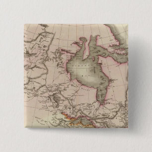 Britse bezittingen in Noord-Amerika Vierkante Button 5,1 Cm