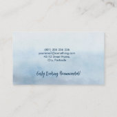 Britse Blue Cat Waterverf Visitekaartje (Achterkant)