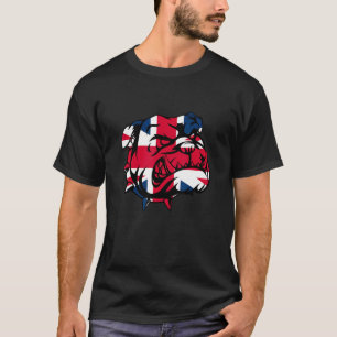 Britse Bulldog Union Jack Vlag T-shirt
