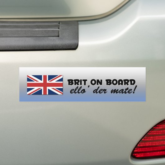 Britse bumpersticker (Op auto)