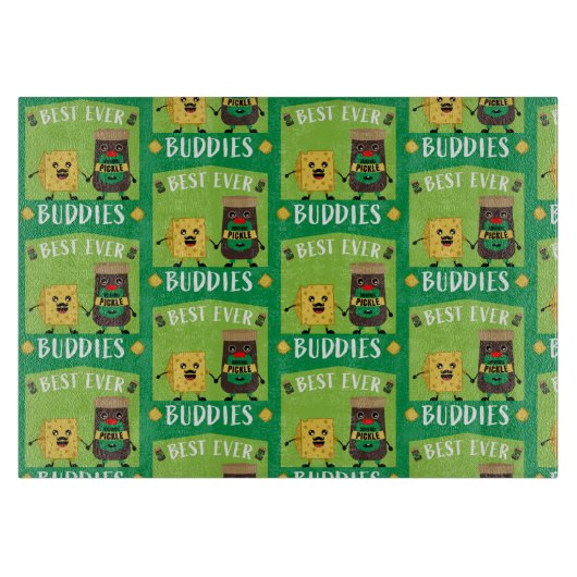 Britse Cheddar Kaas En Pickle liefhebbers Snijplank (Voorkant)
