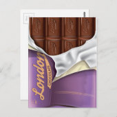 Britse chocolade Advert. Briefkaart (Voorkant / Achterkant)