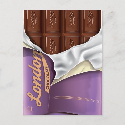 Britse chocolade Advert. Briefkaart (Voorkant)