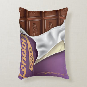  Britse chocolade Advert. Decoratief Kussen
