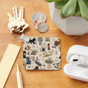 Britse Cottagecore-hond Sleutelhanger