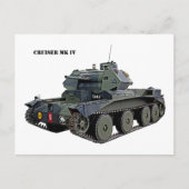Britse Cruiser Mk IV Tank Briefkaart (Voorkant)