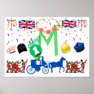 Britse Dag van de Arbeid Thema Poster