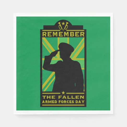 Britse dag van de strijdkrachten servet (Voorkant)