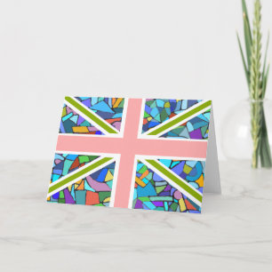 Britse die Vlag Union Jack door Gaudi Mosaics Kaart