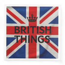 Britse dingen papieren servetten