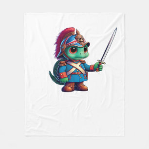 Britse Dragoon Verdediger Halloween's Koninklijke Fleece Deken