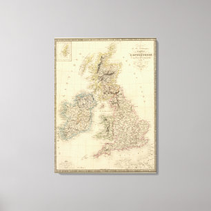 Britse eilanden 2 canvas afdruk