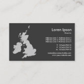 Britse eilanden - Amber en Dark Maroon Visitekaartje (Achterkant)