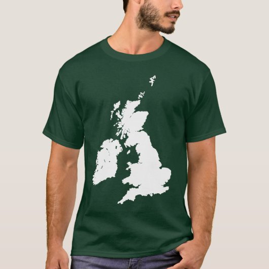 Britse eilanden in het wit t-shirt (Voorkant)