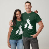 Britse eilanden in het wit t-shirt (Unisex)