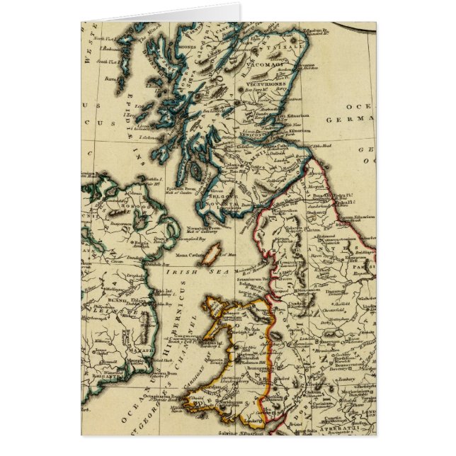 Britse eilanden met grenzen (Voorkant)