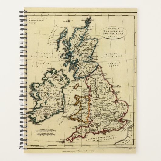 Britse eilanden met grenzen planner (Voorkant)