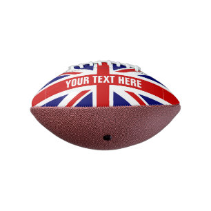 Britse gedrukte de vlagdouane van Union Jack American Football