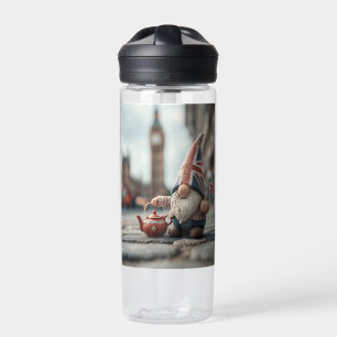 Britse gnoom met Union Jack Pet en theepot Waterfles
