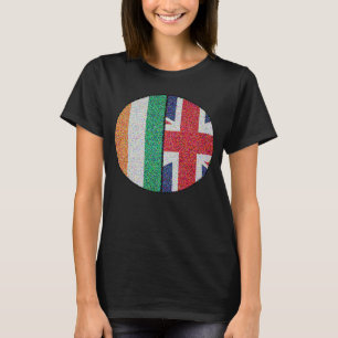 Britse Ierse vlag Circle Groot-Brittannië & Ierlan T-shirt