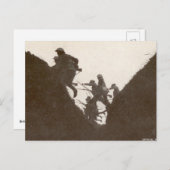 Britse infanterie aanval briefkaart (Voorkant / Achterkant)