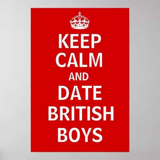 Britse jongens houden kalm en datum poster (Voorkant)