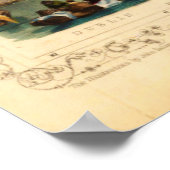  Britse kaart - 1850 Poster (Hoek)