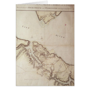 Britse kaart van de Siege van Yorktown, 1781