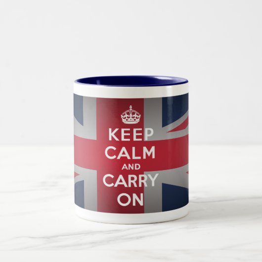 Britse Keep Calm Carry Britse koffie Mok Cup (Center)