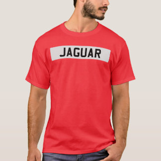 Britse klassieke sportauto Jaguar Wit Kentekenplaa T-shirt