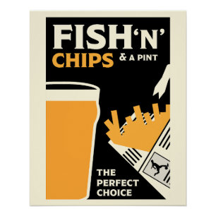 Britse Klassieke vis en chips Perfect Poster