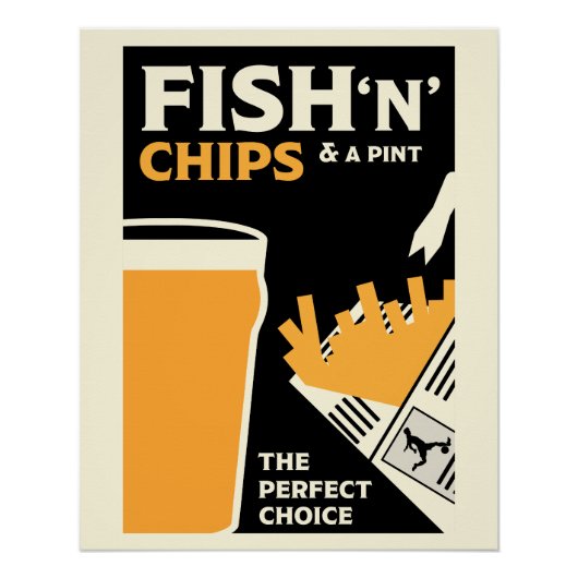Britse Klassieke vis en chips Perfect Poster (Voorkant)