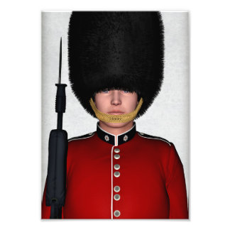 Britse Koninklijke Garde Soldaat Londen Kunst Foto Afdruk