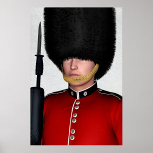 Britse Koninklijke Garde Soldaat Londen Kunst Poster