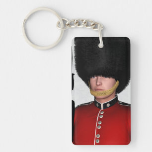 Britse Koninklijke Garde Soldaat Londen Kunst Sleutelhanger