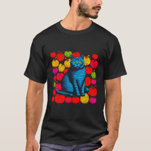 Britse Korthaar Cat Abstracte Kunst T-shirt