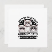Britse Korthaar Grumpy Cats Kaart (Voorkant / Achterkant)