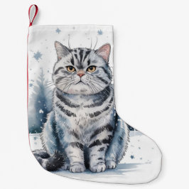 Britse Korthaar Kat Kerst Kerstmis Stocking Kleine Kerstsok