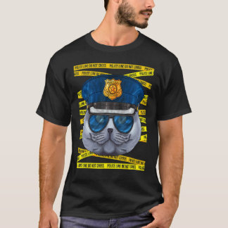 Britse Korthaar Politieagent Politieagent Politi T-shirt