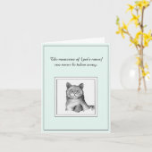 Britse Korthaar Sympathy Cat Kaart (Gele Bloem)