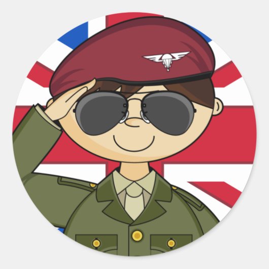 Britse legerofficier Sticker (Voorkant)
