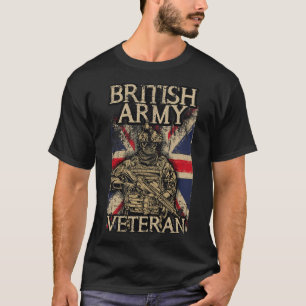 Britse legerveteraan Soldier Union Jack Flag UK Ar T-shirt