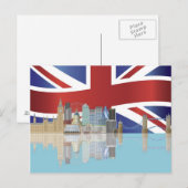 Britse Londen Horizon met het Briefkaart van de (Voorkant / Achterkant)